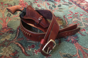 Leather holster and belt set